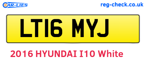 LT16MYJ are the vehicle registration plates.