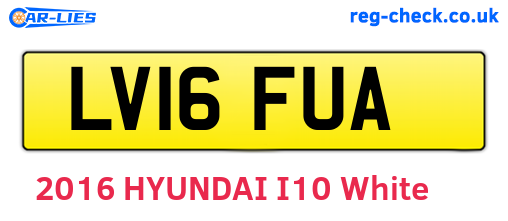 LV16FUA are the vehicle registration plates.