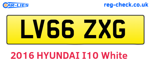 LV66ZXG are the vehicle registration plates.