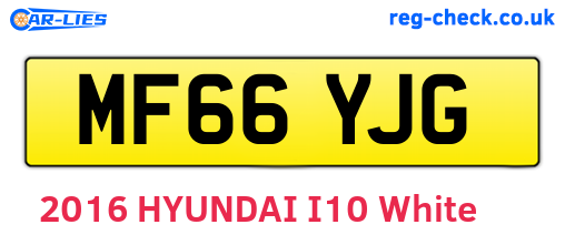 MF66YJG are the vehicle registration plates.