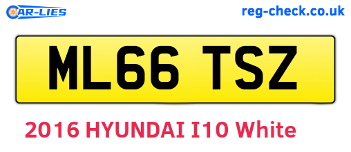 ML66TSZ are the vehicle registration plates.