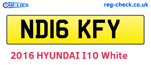ND16KFY are the vehicle registration plates.