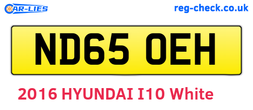 ND65OEH are the vehicle registration plates.
