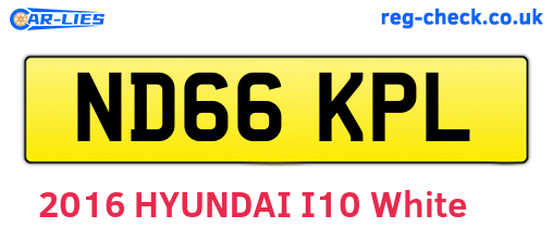 ND66KPL are the vehicle registration plates.