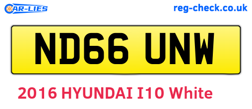 ND66UNW are the vehicle registration plates.
