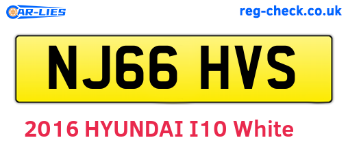 NJ66HVS are the vehicle registration plates.