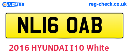NL16OAB are the vehicle registration plates.