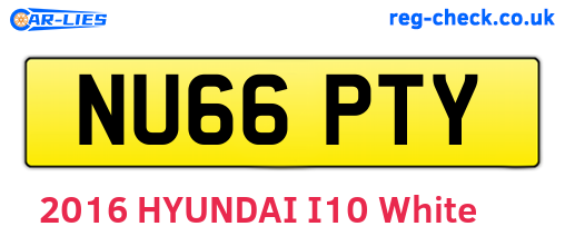 NU66PTY are the vehicle registration plates.