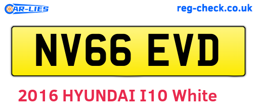 NV66EVD are the vehicle registration plates.