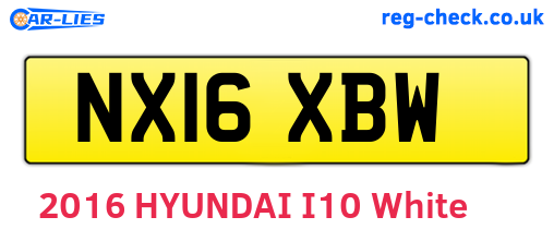 NX16XBW are the vehicle registration plates.