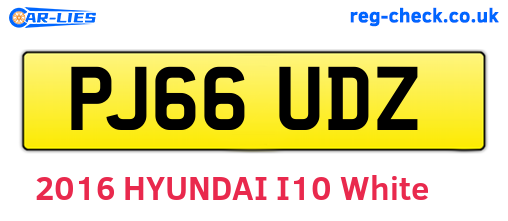 PJ66UDZ are the vehicle registration plates.