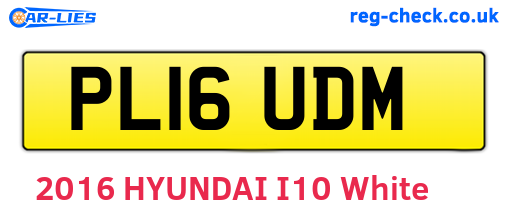 PL16UDM are the vehicle registration plates.