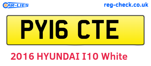 PY16CTE are the vehicle registration plates.