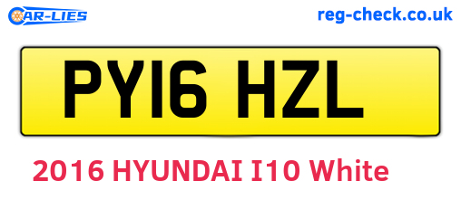 PY16HZL are the vehicle registration plates.