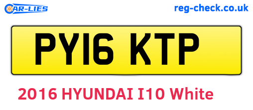 PY16KTP are the vehicle registration plates.