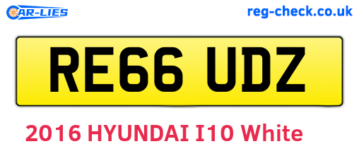 RE66UDZ are the vehicle registration plates.