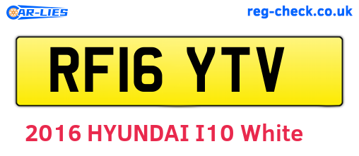 RF16YTV are the vehicle registration plates.