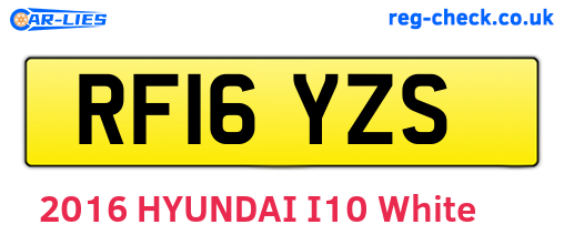 RF16YZS are the vehicle registration plates.
