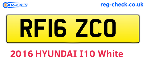 RF16ZCO are the vehicle registration plates.