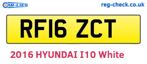 RF16ZCT are the vehicle registration plates.