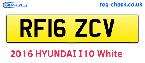 RF16ZCV are the vehicle registration plates.
