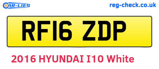 RF16ZDP are the vehicle registration plates.