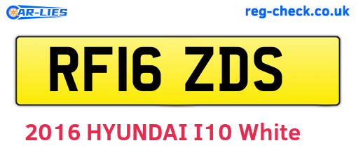 RF16ZDS are the vehicle registration plates.