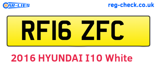 RF16ZFC are the vehicle registration plates.