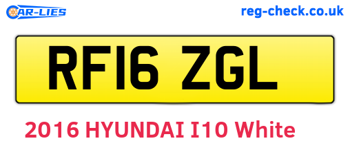 RF16ZGL are the vehicle registration plates.