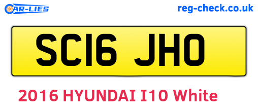 SC16JHO are the vehicle registration plates.