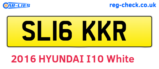 SL16KKR are the vehicle registration plates.