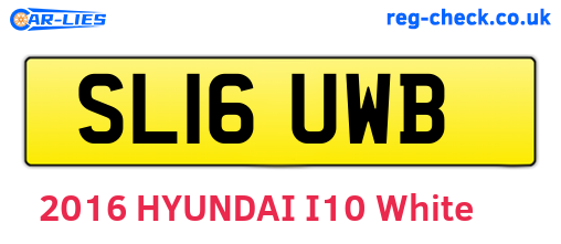SL16UWB are the vehicle registration plates.