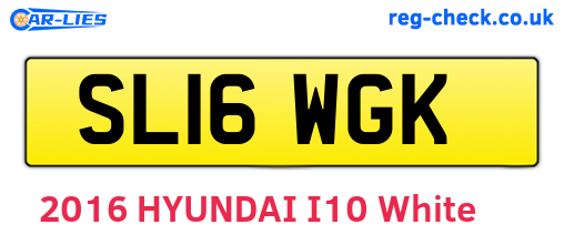 SL16WGK are the vehicle registration plates.