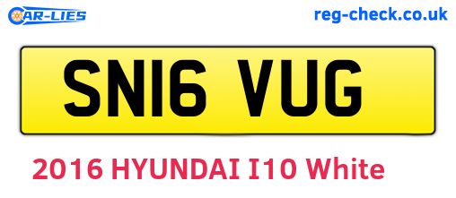 SN16VUG are the vehicle registration plates.