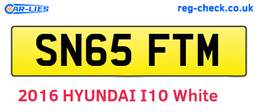 SN65FTM are the vehicle registration plates.