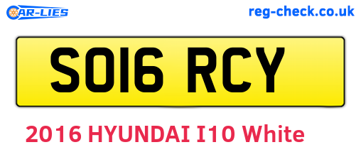 SO16RCY are the vehicle registration plates.