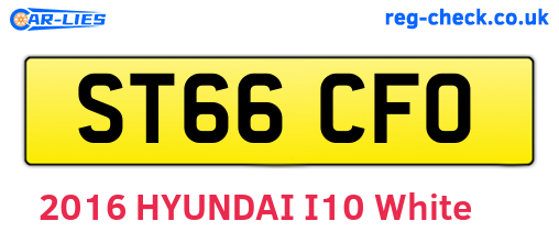 ST66CFO are the vehicle registration plates.