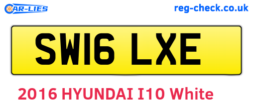 SW16LXE are the vehicle registration plates.