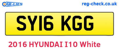 SY16KGG are the vehicle registration plates.