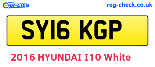 SY16KGP are the vehicle registration plates.