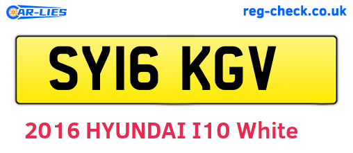 SY16KGV are the vehicle registration plates.
