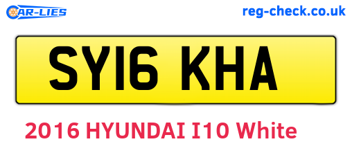 SY16KHA are the vehicle registration plates.
