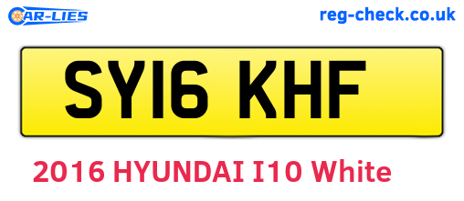 SY16KHF are the vehicle registration plates.