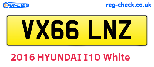 VX66LNZ are the vehicle registration plates.
