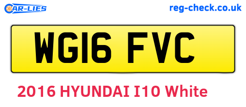 WG16FVC are the vehicle registration plates.