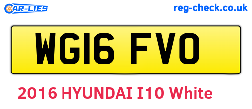 WG16FVO are the vehicle registration plates.