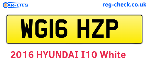 WG16HZP are the vehicle registration plates.