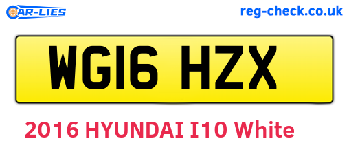 WG16HZX are the vehicle registration plates.