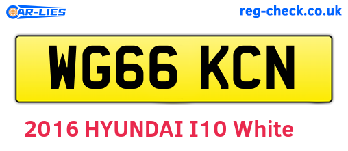 WG66KCN are the vehicle registration plates.
