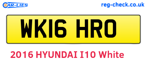 WK16HRO are the vehicle registration plates.